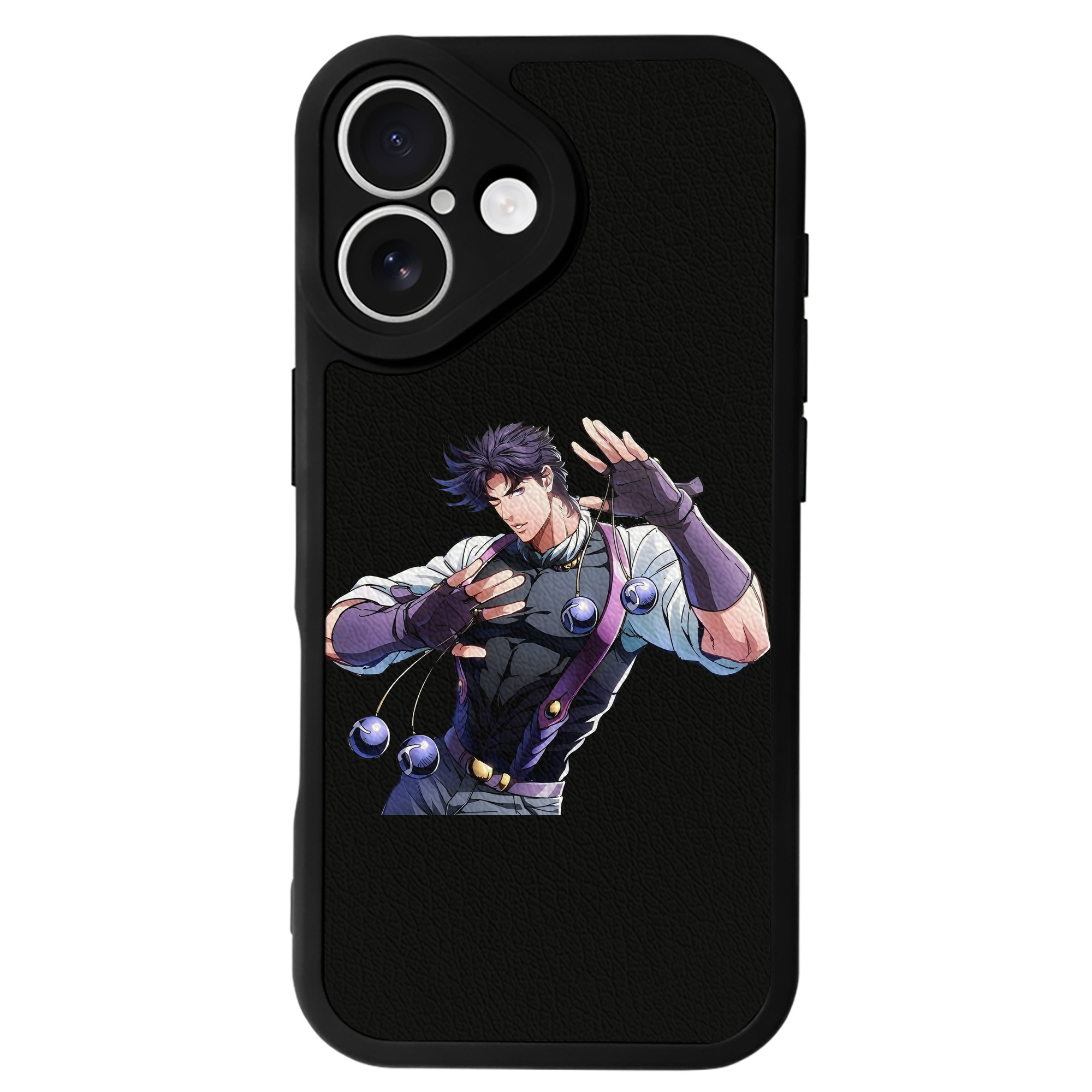 （画像用） ジョジョの奇妙な冒険 JoJo's Bizarre Adventure 【iPhone 16シリーズ対応】シリコンスマホケース（レザー調） 材質：シリコン